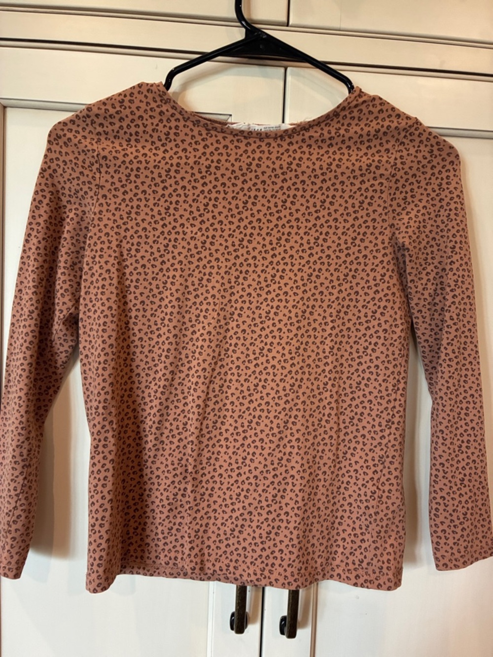 H&M Long Sleeve Tee with Small Leopard Print
